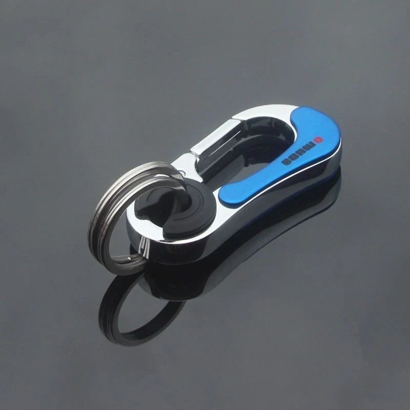 Stylish and durable car key chain made of zinc alloy, available in various classic colors