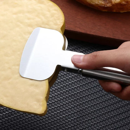 3-in-1 stainless steel pizza cutter with hanging holes for easy storage