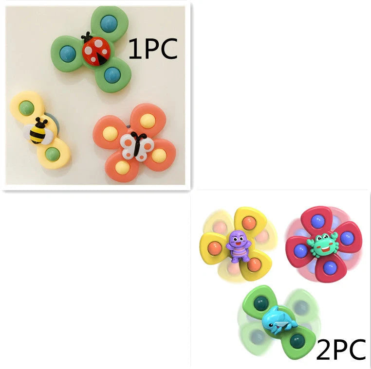 Kids insect spinner rattle bath toy for toddlers, durable and waterproof