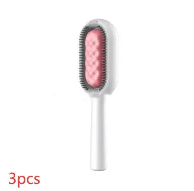 Green plastic pet hair removal comb with disposable wipes for cats and dogs