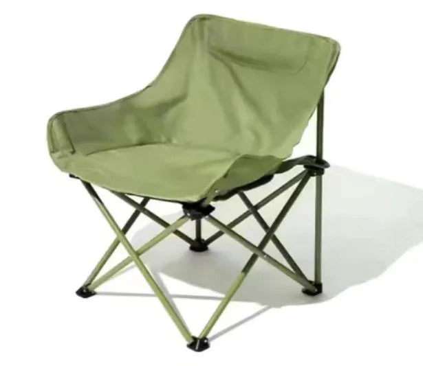 Portable folding camping chair with steel frame and Oxford fabric in outdoor setting