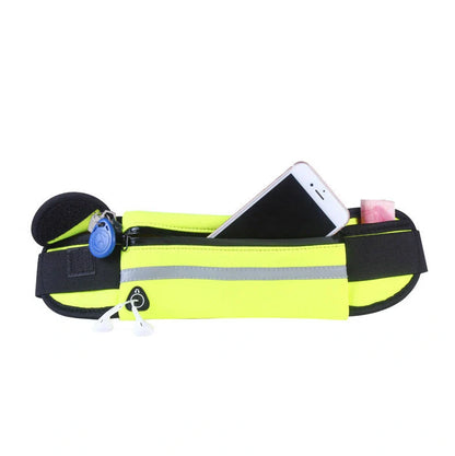 Slim nylon fitness waist bag with zippered pocket in various colors for running and gym