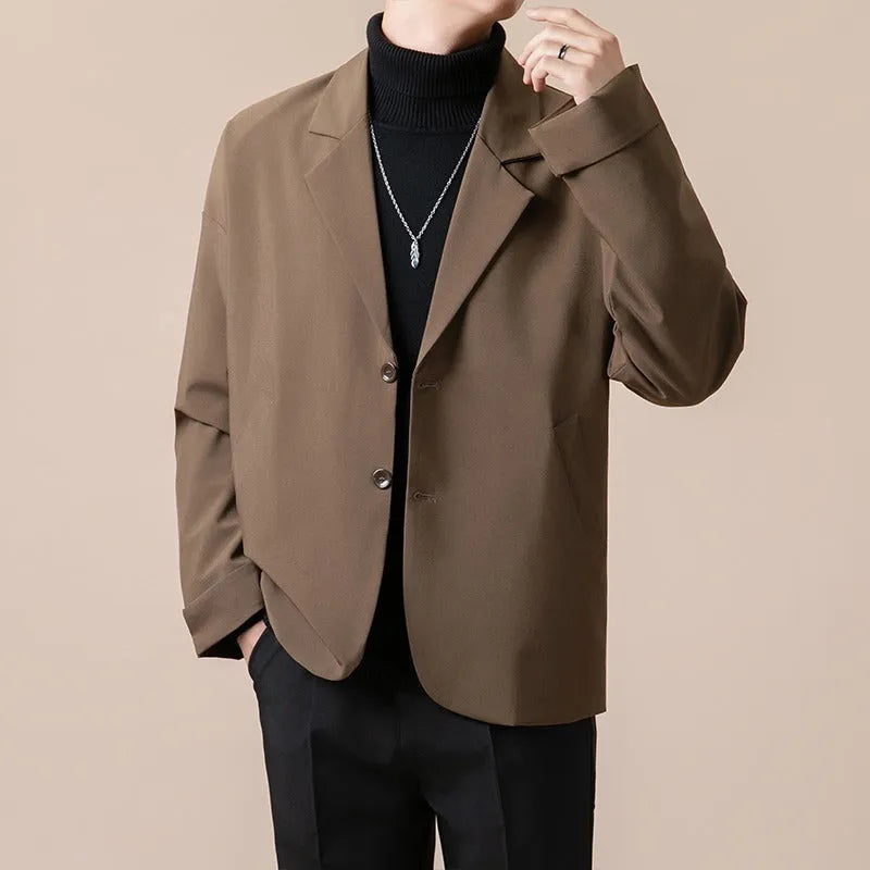 Casual loose-fit suit jacket in light business style, available in multiple colours and sizes.