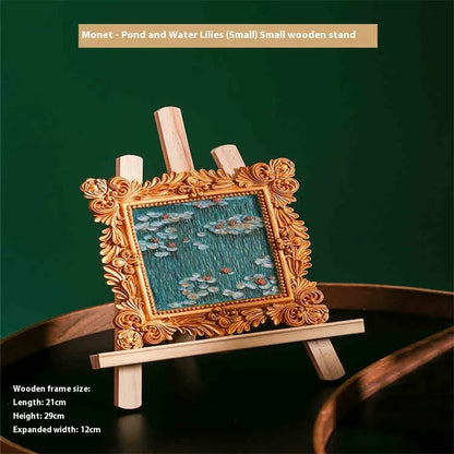 DIY oil painting kit with epoxy canvas, propylene paints, and brushes for creating hand-drawn artwork at home
