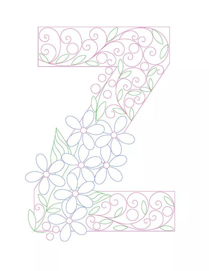 Paper Filigree Painting Kit - Letters for detailed art projects, includes A-Z templates