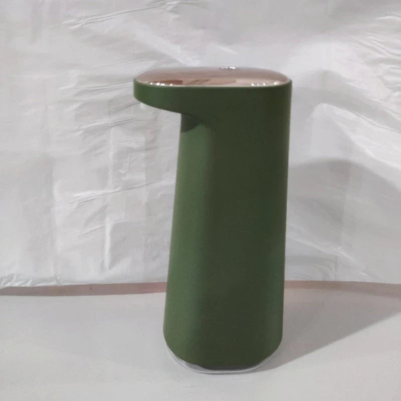 Automatic foam soap dispenser with infrared sensor for contactless, hygienic hand washing in bathroom and kitchen