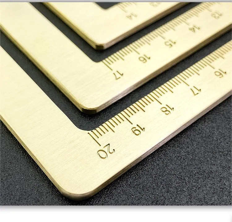 Solid brass calligraphy paperweight with carving craft finish, 3mm thickness