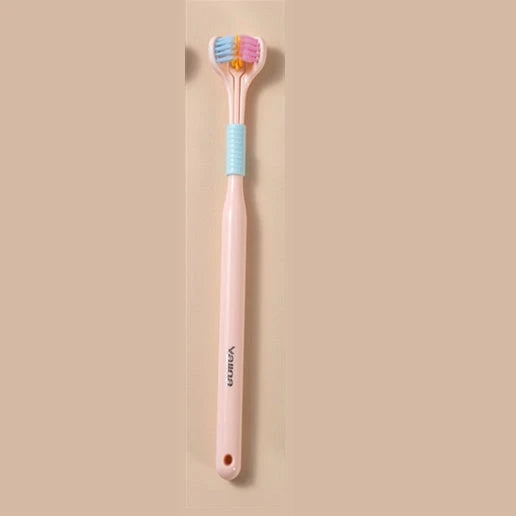 Soft Bristle Tri-Angle Toothbrush with customizable features for deep cleaning and travel convenience