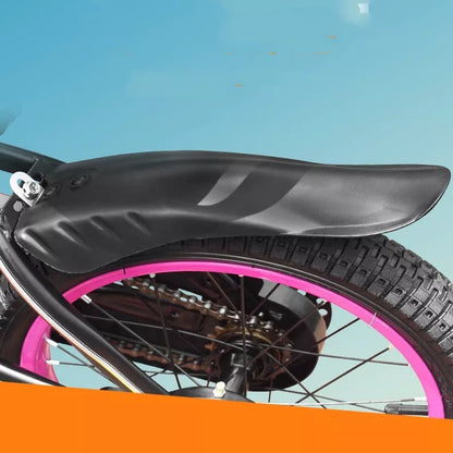 Children's bicycle fender accessory for rear wheel, fits 12 to 22 inch bikes
