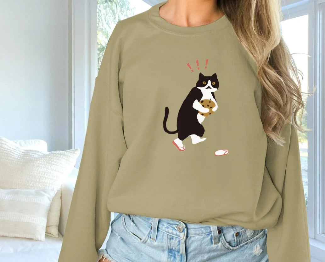 Stylish women's printed long sleeve hoodie in various colors