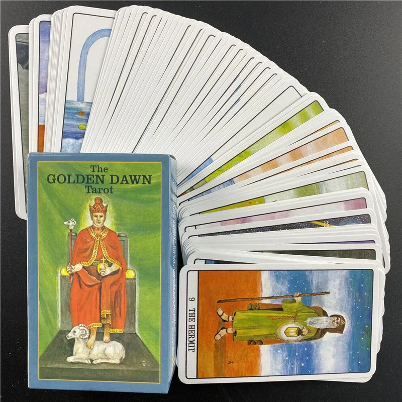 Golden Dawn Tarot Oracle Cards English Version featuring unique designs for mystical exploration