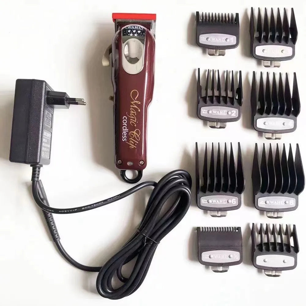 Charging hair clipper with stainless steel cutter head and multiple international plug specifications