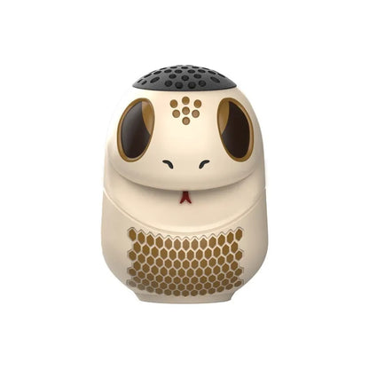 TK900 white cartoon Bluetooth speaker with lighting feature on display