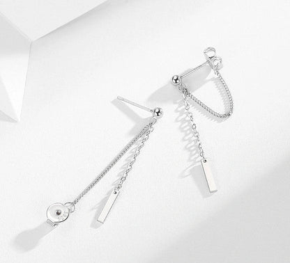 Elegant women's tassel stud earrings in silver, gold, and 925 silver options