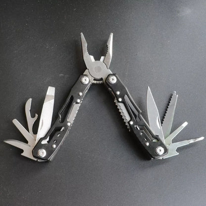 All Steel Multi-function Pliers with 14 tools including pliers, screwdrivers, and cutter