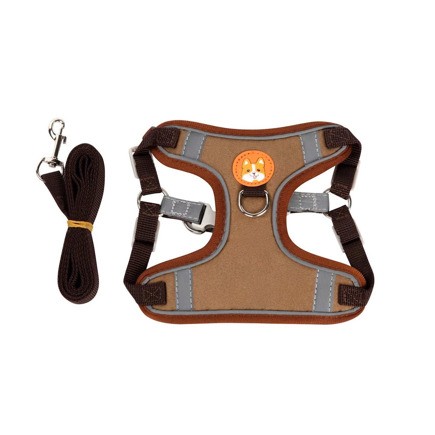 Adjustable dog harness with haulage rope attachment in multiple colour options