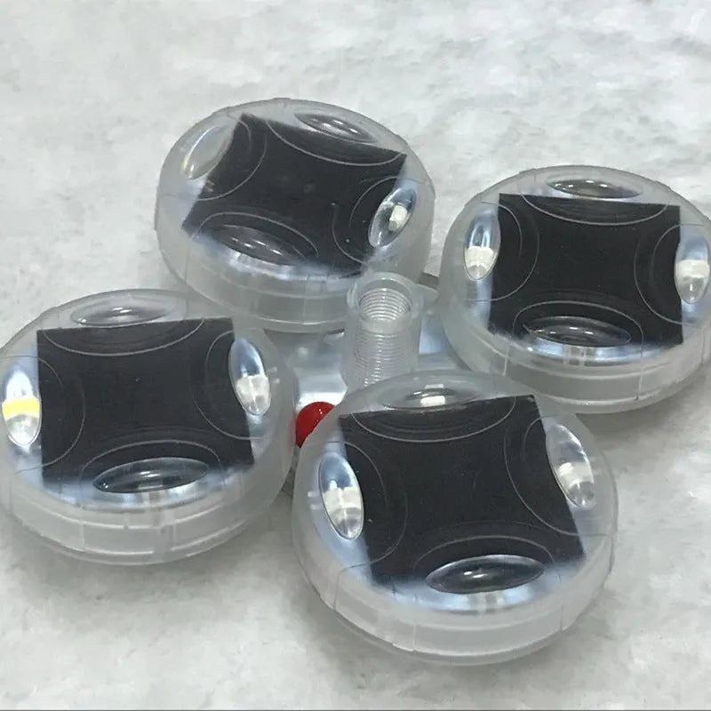 Colourful solar LED hub decorative light with PVC housing for vehicle wheels