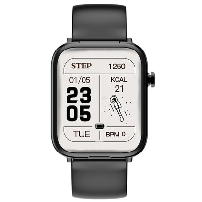 Black smart Bluetooth headset watch with 1.69-inch touch screen showing heart rate and exercise data