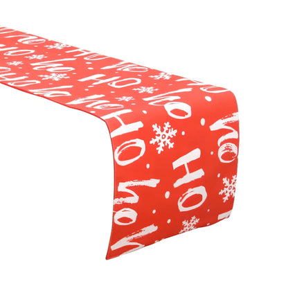 Double-sided snowman Christmas table flag measuring 180x33cm in flannel material