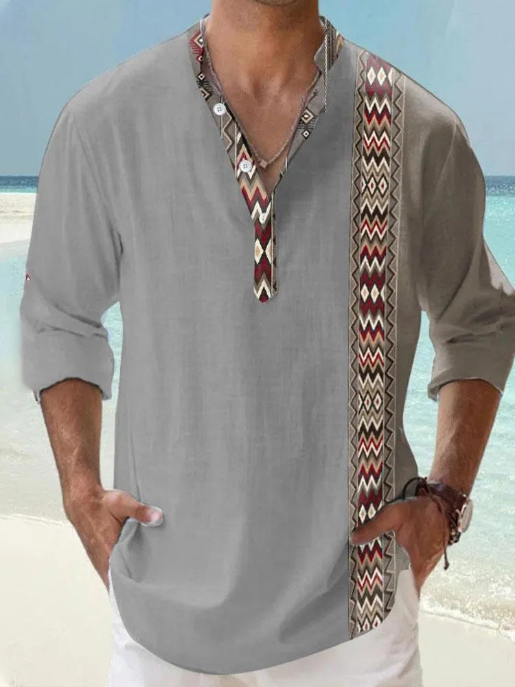 Thin striped Hawaiian long sleeve cardigan shirt in multiple colours and sizes up to 6XL