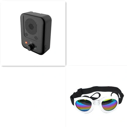 Ultrasonic anti-barking device for dogs with automatic 50-foot detection, suitable for outdoor mounting