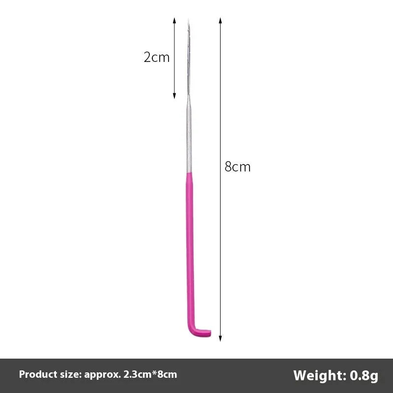 Wool felt stamp pin handicraft tool with oil-free needles in 9.0cm, 8.6cm and 7.8cm lengths and multiple needle types
