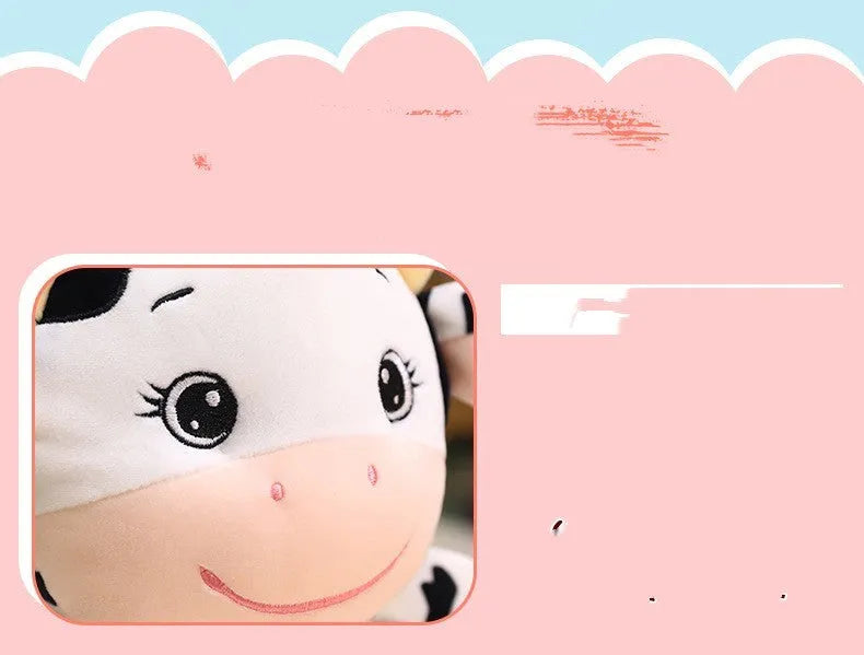 MengMeng Cow plush toy in super soft short plush with PP cotton filling, 22cm or 26cm