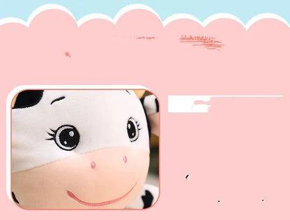 MengMeng Cow plush toy in super soft short plush with PP cotton filling, 22cm or 26cm