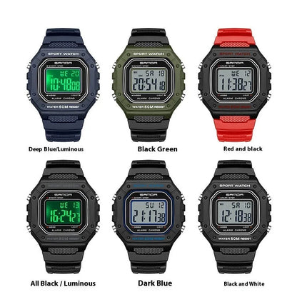 Youth electronic swimming waterproof watch with alarm clock in multiple colour options