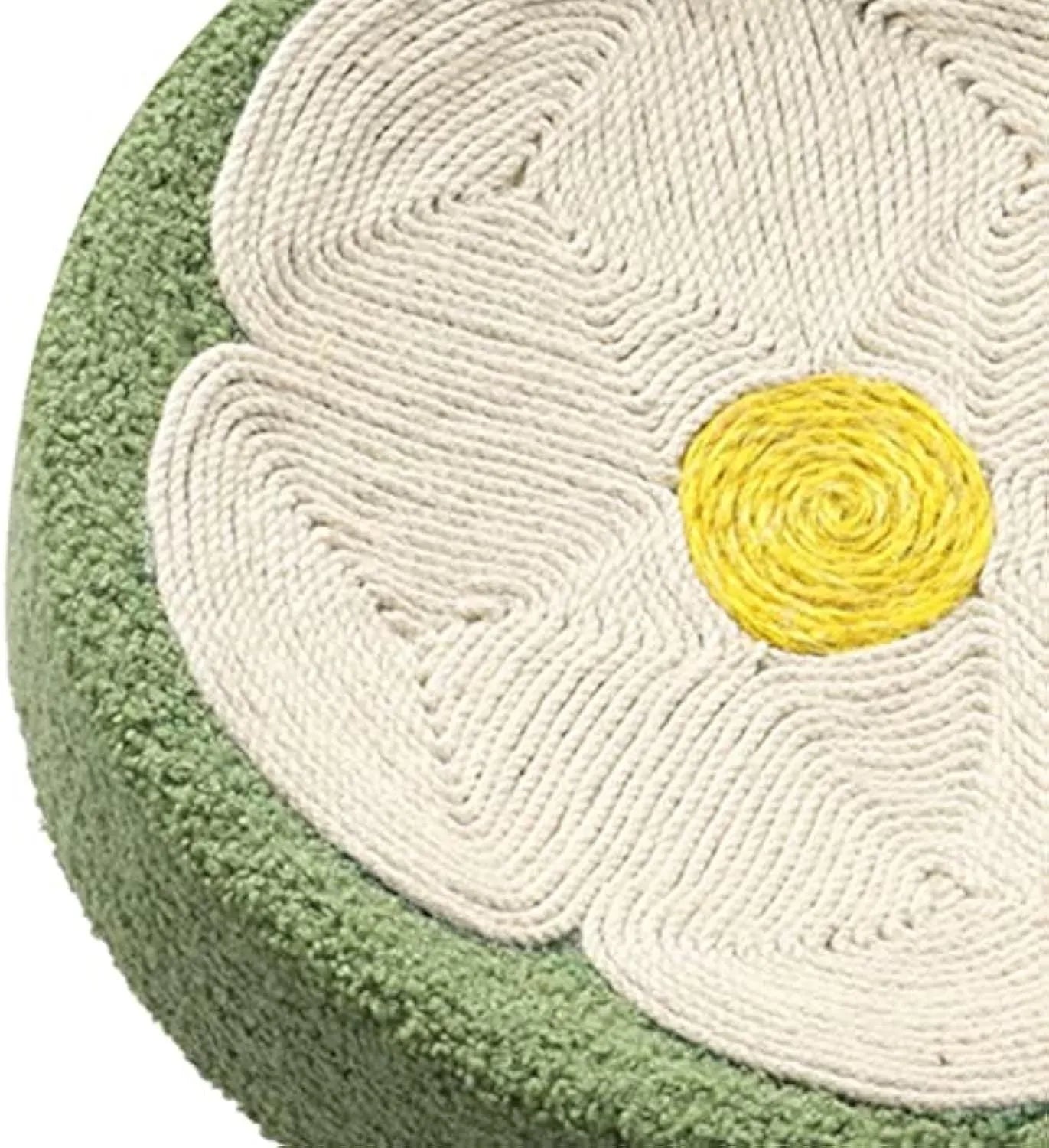 Green cat scratcher bowl lounge bed with 39cm diameter sisal scratching surface
