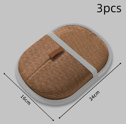 Black pet hair removal gloves with silicone bristles for grooming dogs cats rabbits