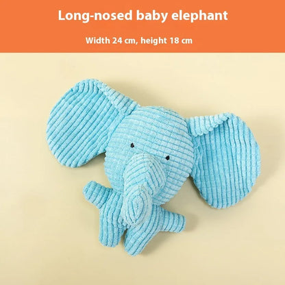 Bite-resistant plush puppy toy in various styles like rechargeable duck and plush donkey for teething relief