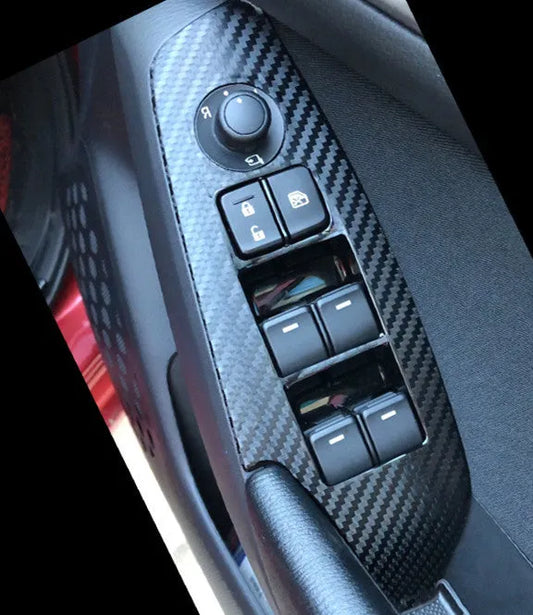 Glass TPU transparent protective film set for car door control panels, 4 pieces, 2014-2019 models