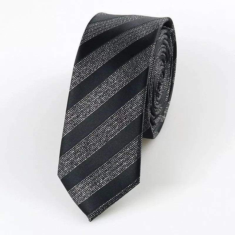 Korean style glossy hand tie for men, 5cm wide, striped dot retro design