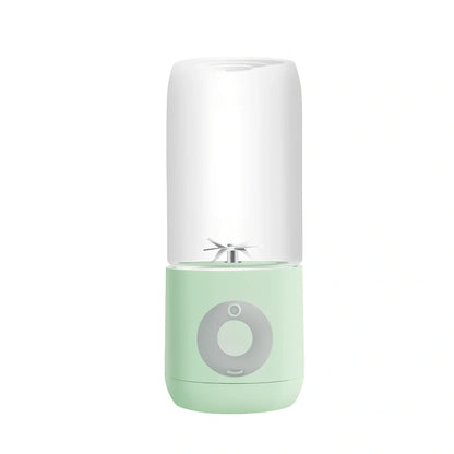 Compact USB automatic juicer in green colour measuring 7cm wide with 19.5cm height