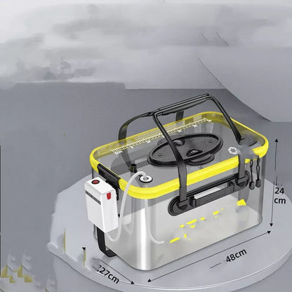 Thickened EVA Fish Protection Bucket with options for oxygen pump and multiple sizes