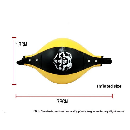 Black and red diamond pattern PU boxing speed ball with elastic hanging cord for training
