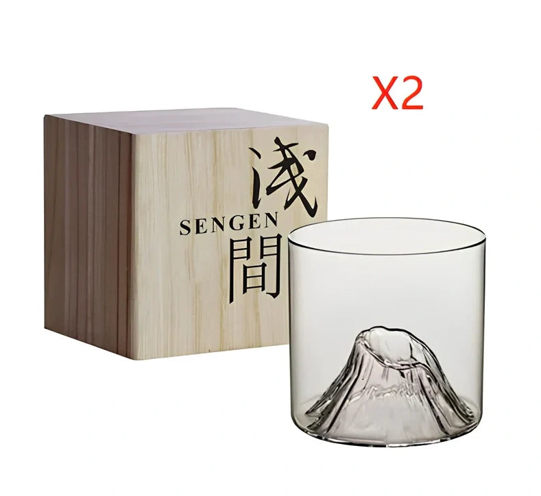 Japanese whiskey glass with 200ml capacity, heat-resistant transparent glass, 73mm height