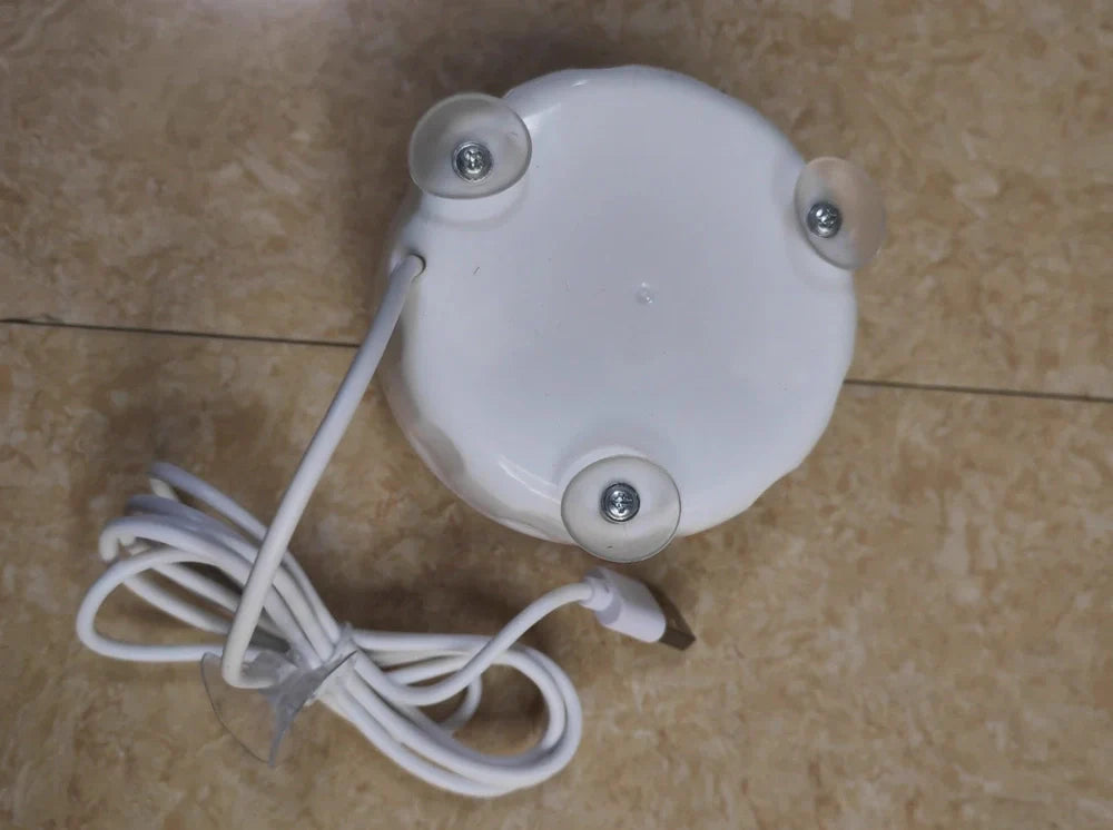 White portable turbine washing machine with USB power connection for dormitory use