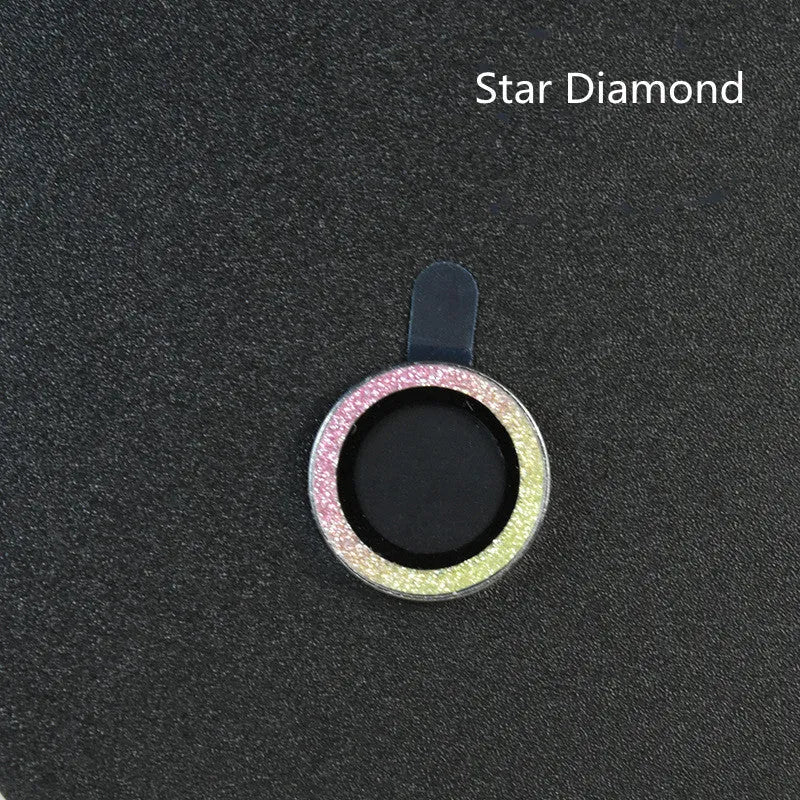 iPhone 12 lens protective film with diamond-cut aluminium alloy ring and tempered glass layer