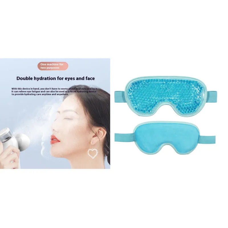 White portable eye care device with adjustable temperature settings from 40°C to 45°C for cold and hot compress therapy