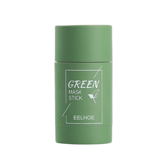 Rotating head face mask stick showing charcoal and Vitamin C solid clay formulations