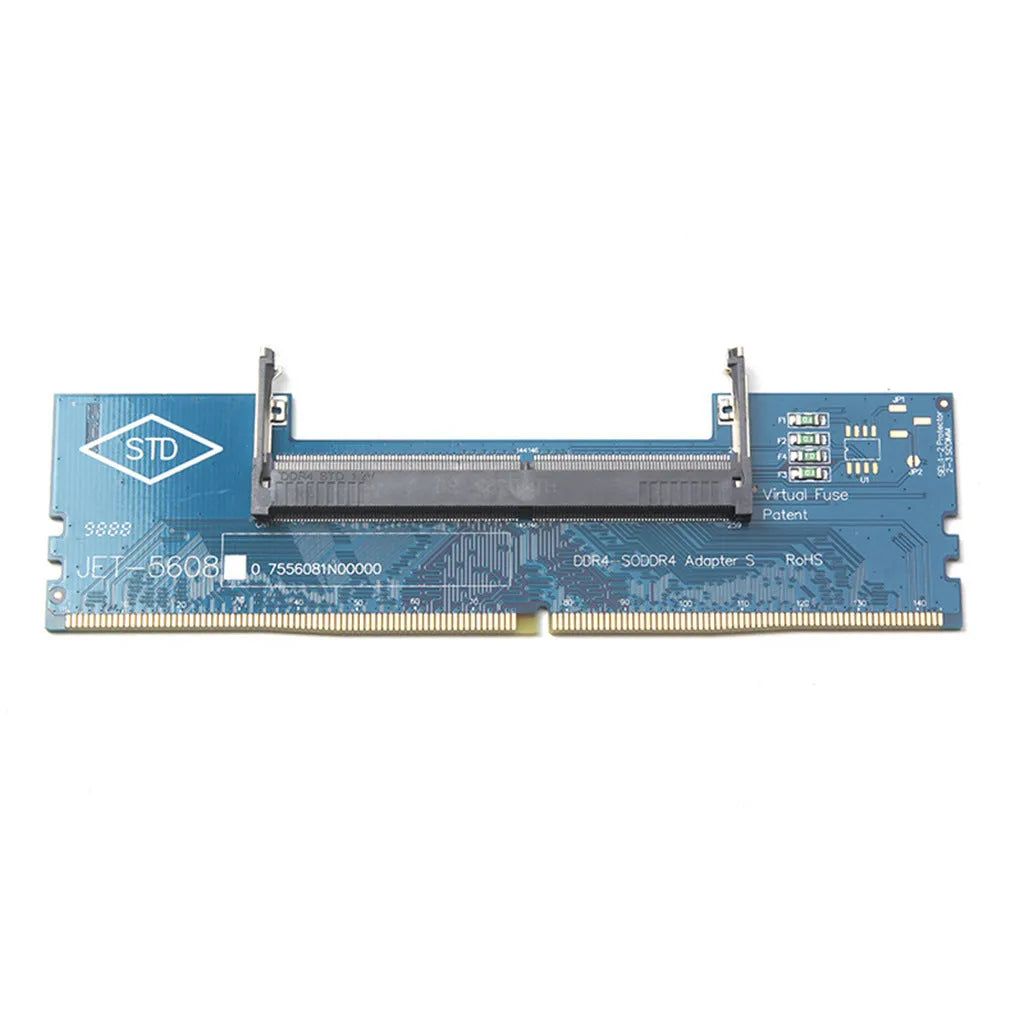 DDR4 laptop to desktop memory adapter interface card on anti-static bag.