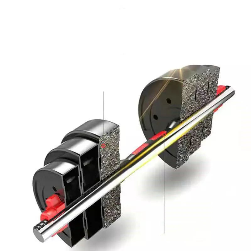 Adjustable dumbbell set with foam connecting rod for home fitness