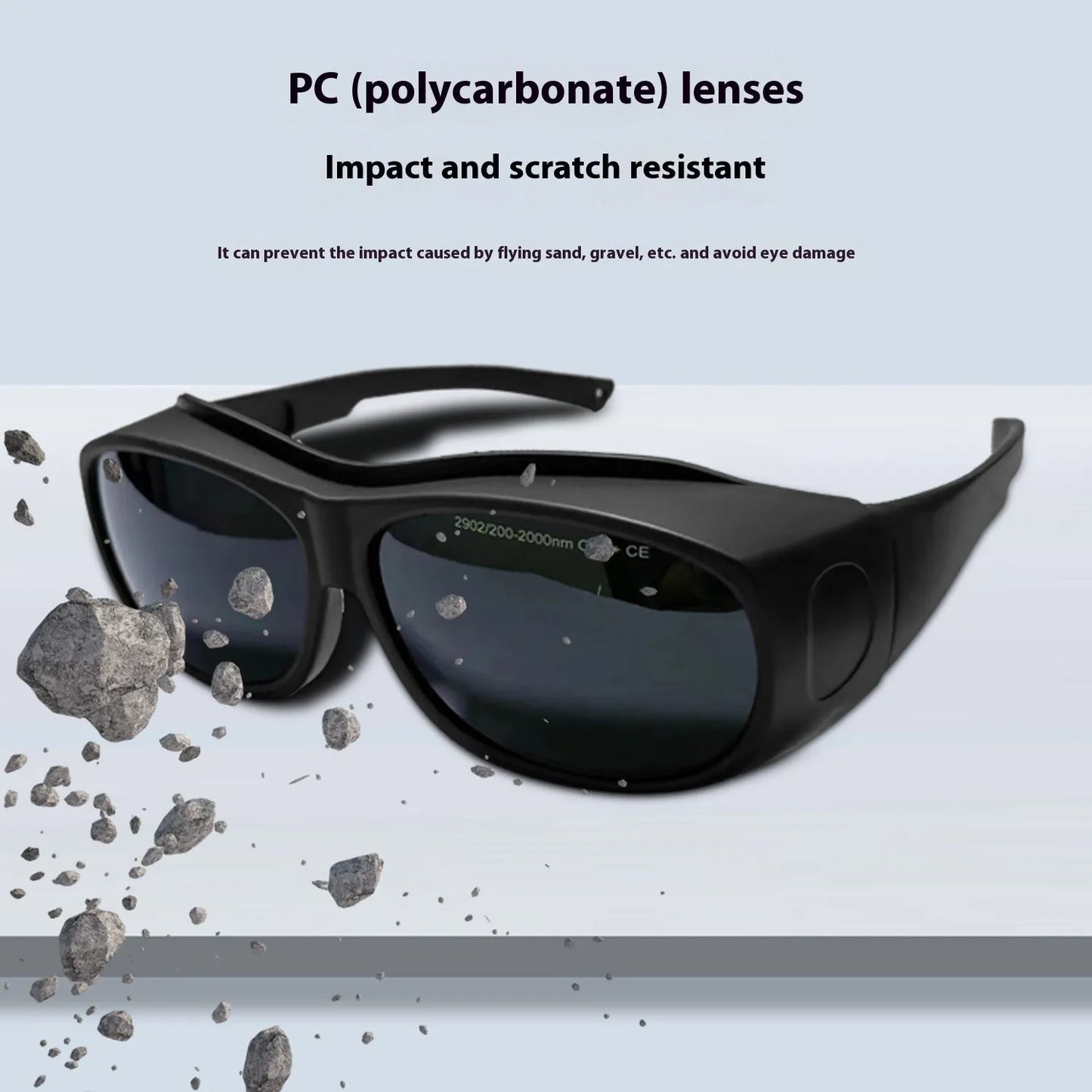 Photon skin rejuvenation laser protection goggles with 200-2000nm filtering and polycarbonate construction