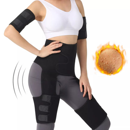 Adjustable Fitness Belt for waist, arm, and thigh training in Black and Pink