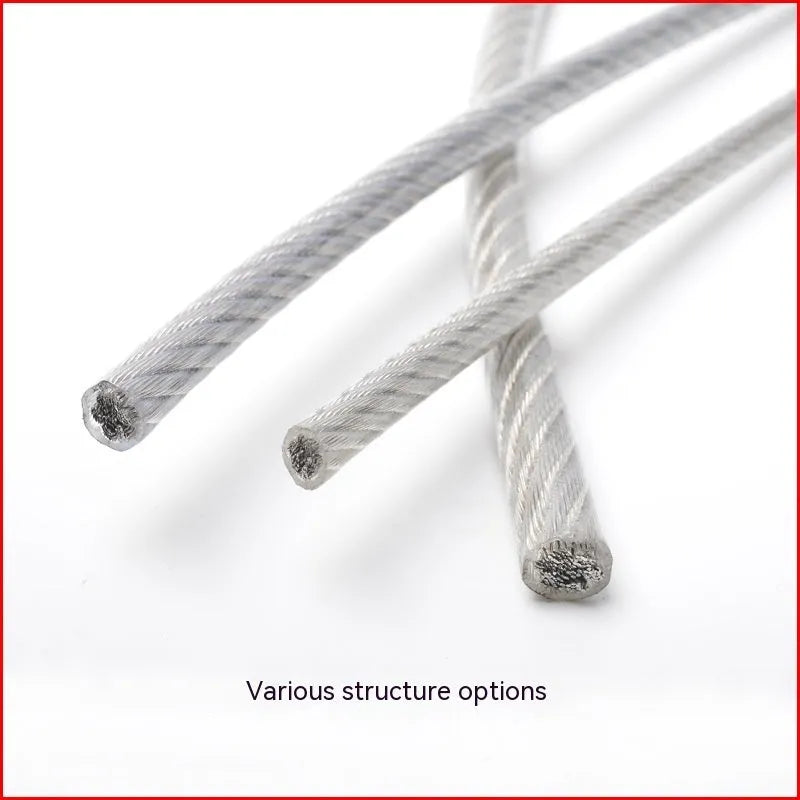 304 stainless steel anti-theft wire rope with double-twist structure and core diameters from 0.8mm to 12mm for security applications