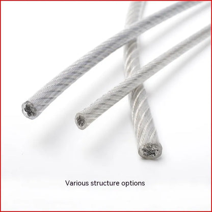 304 stainless steel anti-theft wire rope with double-twist structure and core diameters from 0.8mm to 12mm for security applications