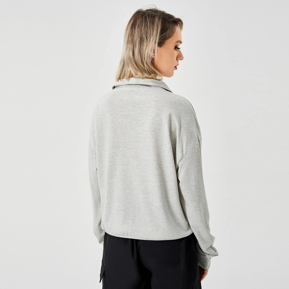 Cozy women's pullover sweatshirt in various colors for stylish and comfortable casual wear.