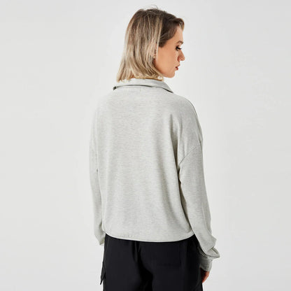 Cozy women's pullover sweatshirt in various colors for stylish and comfortable casual wear.